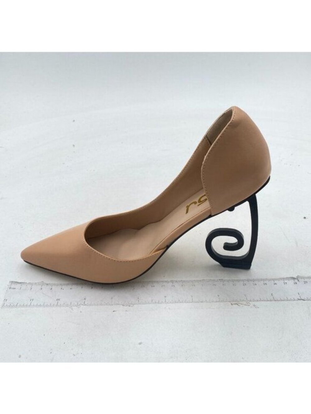 FSJ Comfort Pointed Toe Pumps for Women Black High Heel Dorsay Slip On Party Pro